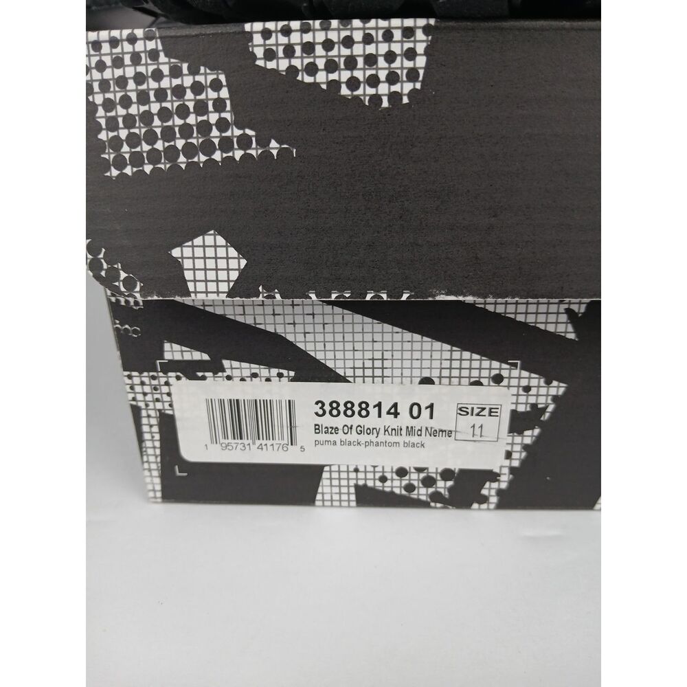 Puma  Blaze of Glory Knit Mid Neme Phantom Black Sneakers 388814-01 Men's Sz 11 - Picture 8 of 16